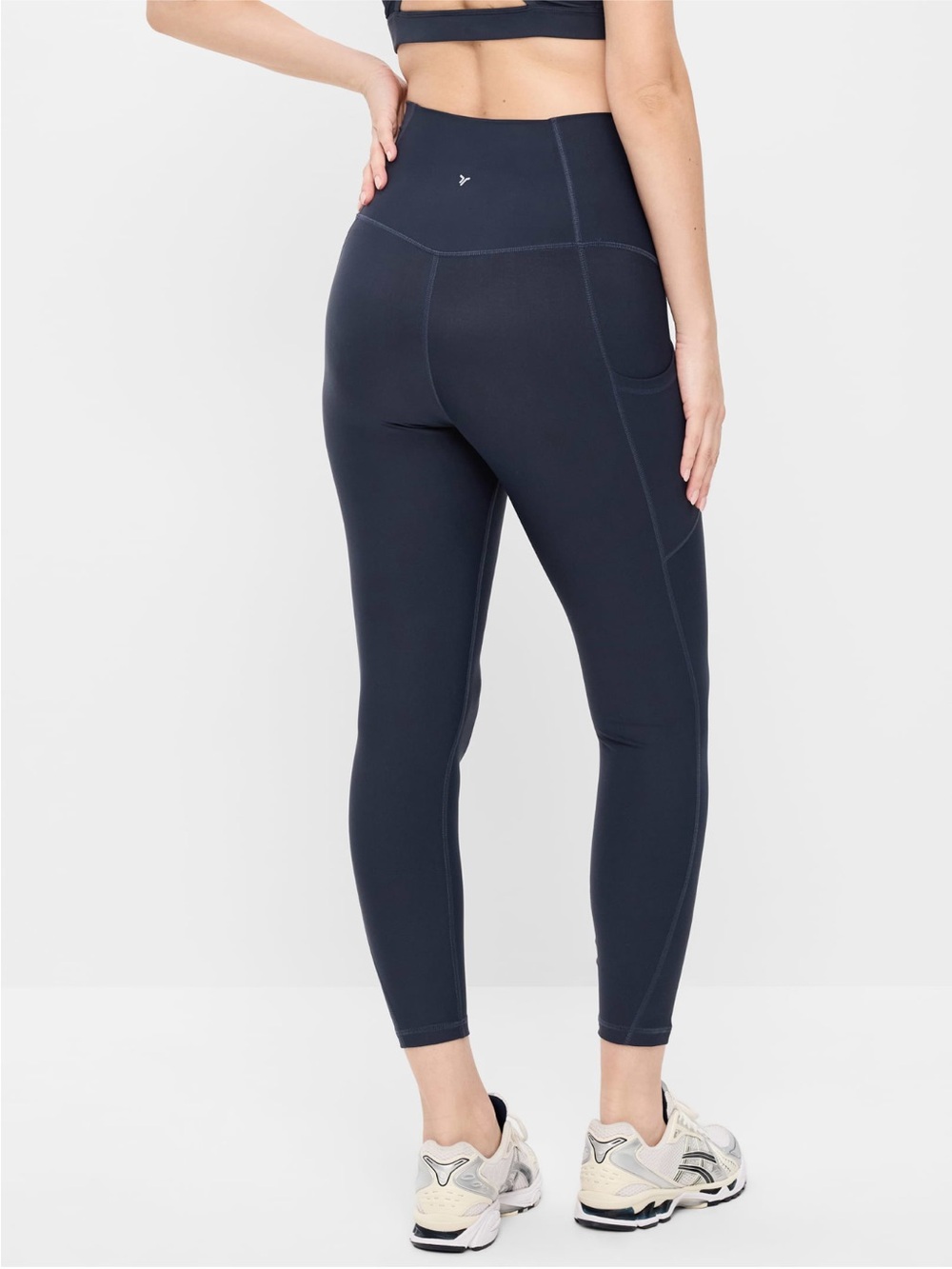 Old Navy Maternity Full-Panel 7/8 Leggings with Side Pockets - Dusk Navy -Sz M - Picture 3 of 11